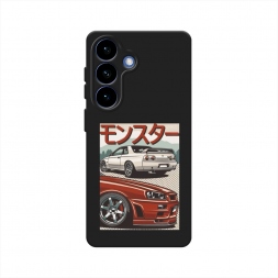 Матовый силиконовый чехол Monster car на Samsung S26