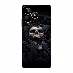 Матовый силиконовый чехол Череп 29 на Realme C53