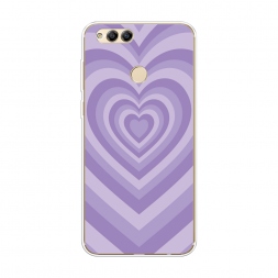 Силиконовый чехол Violet heart latte на Honor 7X