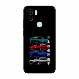 Матовый силиконовый чехол JDM Legend cars на Redmi A1 Plus