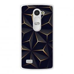 Силиконовый чехол Черные полигоны на LG Leon (H324)