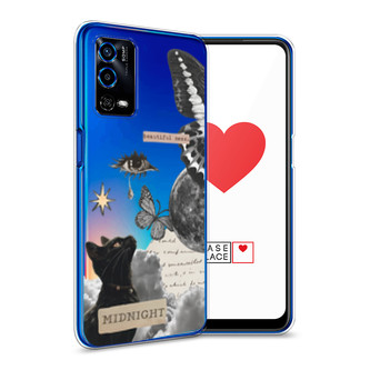Силиконовый чехол midnight collage на Oppo A55 4G
