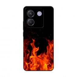 Матовый силиконовый чехол Все в огне на Xiaomi Poco M7 Pro