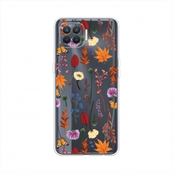 ����������� ����� Orange Purple flowers �� Oppo Reno 4 lite