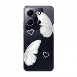 Силиконовый чехол white butterflies 2 на Infinix Note 30i