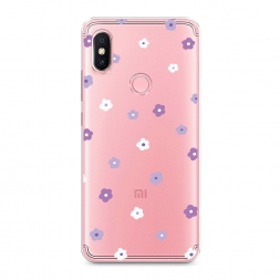 Силиконовый чехол Фиолетовые цветочки рисунок на Xiaomi Redmi S2 (Redmi Y2)