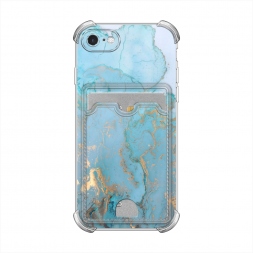 Голубой мрамор рисунок на iPhone 7