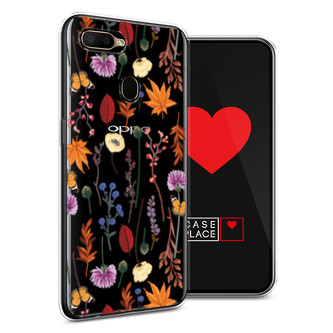 Силиконовый чехол Orange Purple flowers на Oppo A5s