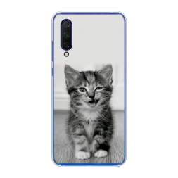 Силиконовый чехол Подмигивающий котенок на Xiaomi Mi A3 Lite
