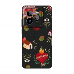 Матовый силиконовый чехол Ниточный коллаж на Realme GT 7 Pro