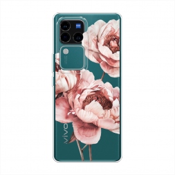 Силиконовый чехол Акварельные бутоны на Vivo V30 Pro