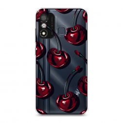 Силиконовый чехол Сочные черешни 4 на Itel A27