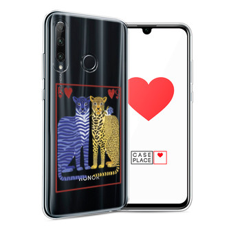 Силиконовый чехол Леопард и тигр 2 на Honor 10i
