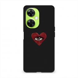 Матовый силиконовый чехол heart eye 2 на OnePlus Nord N30 5G