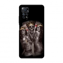Матовый силиконовый чехол Карты король и королевы на Xiaomi Redmi Note 11 Pro 5G