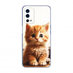 Силиконовый чехол Удивлённый котёнок на Oppo A55 4G