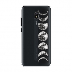 Силиконовый чехол Фазы луны на Xiaomi Redmi 8A