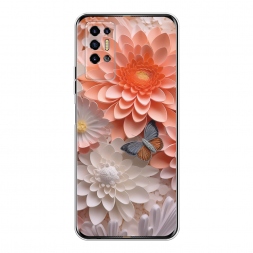 Силиконовый чехол Бумажные цветы на Tecno Pova 2