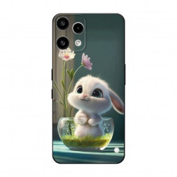 Матовый силиконовый чехол Крольчонок в вазе на Nothing Phone 3a lite