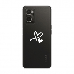 Силиконовый чехол Сердечко минимализм на Oppo A96 4G