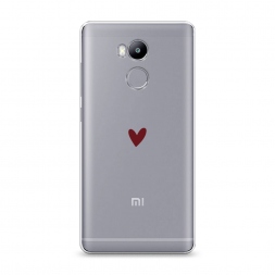 Силиконовый чехол Маленькое красное сердечко на Xiaomi Redmi 4 Pro