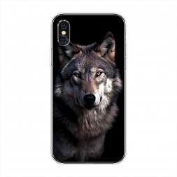 Силиконовый чехол Волчий взгляд на iPhone XS Max (10S Max)