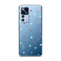 Силиконовый чехол Рисунок из сердечек на Xiaomi 12T