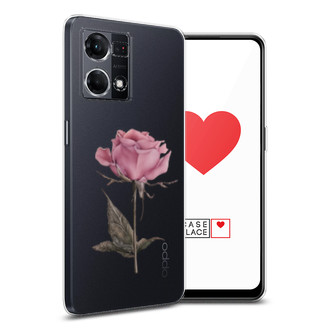 Силиконовый чехол Меланхоличная роза на Oppo Reno 8 4G