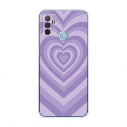 Силиконовый чехол Violet heart latte на Oppo A53