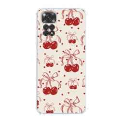 Силиконовый чехол Вишни с бантиком паттерн 1 на Xiaomi Redmi Note 11 4G Global