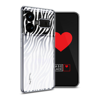 Силиконовый чехол Зебра на Realme GT5