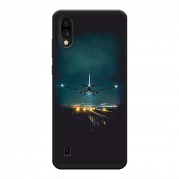 Матовый силиконовый чехол Ночной рейс на ZTE Blade A71