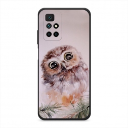 Матовый силиконовый чехол Сова на розовом на Xiaomi Redmi Note 11 4G China