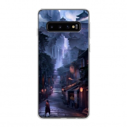 Силиконовый чехол Одинокий самурай на Samsung Galaxy S10