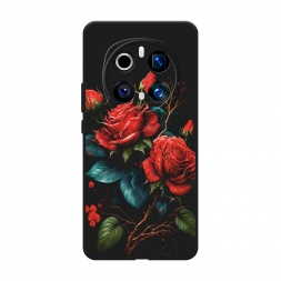Матовый силиконовый чехол Готичные розы на Honor Magic 7 Pro