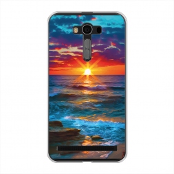Силиконовый чехол Море на фоне заката на Asus Zenfone 2 ZE550ML/ZE551ML