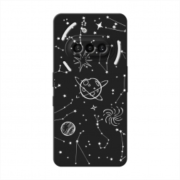 Матовый силиконовый чехол Планеты в космосе на Nothing Phone 3a
