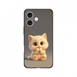 Матовый силиконовый чехол Милый пухлый котик на iPhone 16
