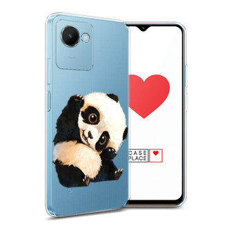 Силиконовый чехол Большеглазая панда на Realme C30S 4G