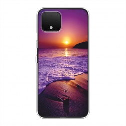 Силиконовый чехол Закат на пляже на Google Pixel 4
