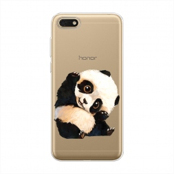 Силиконовый чехол Большеглазая панда на Honor 7A / Honor 7S