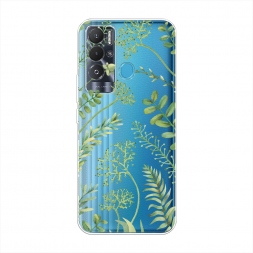 Силиконовый чехол Green Leaves на Tecno Pova Neo