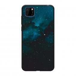 Матовый силиконовый чехол Синий космос на Honor 9S