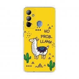Силиконовый чехол No probLLama на Tecno Pop 6 Go