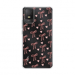 Силиконовый чехол Бантики и сердечки на TCL 403
