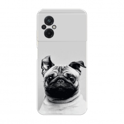 Силиконовый чехол Ушастый мопс на Xiaomi Poco M5