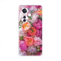 Силиконовый чехол Сочные пионы на Oppo Reno 11F
