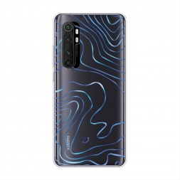 Силиконовый чехол Blue lines на Xiaomi Mi Note 10 lite