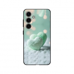 Матовый силиконовый чехол Сахарные сердечки на Samsung Galaxy S25