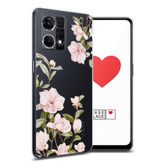 Силиконовый чехол Цветочная нежность на Oppo Reno 8 4G